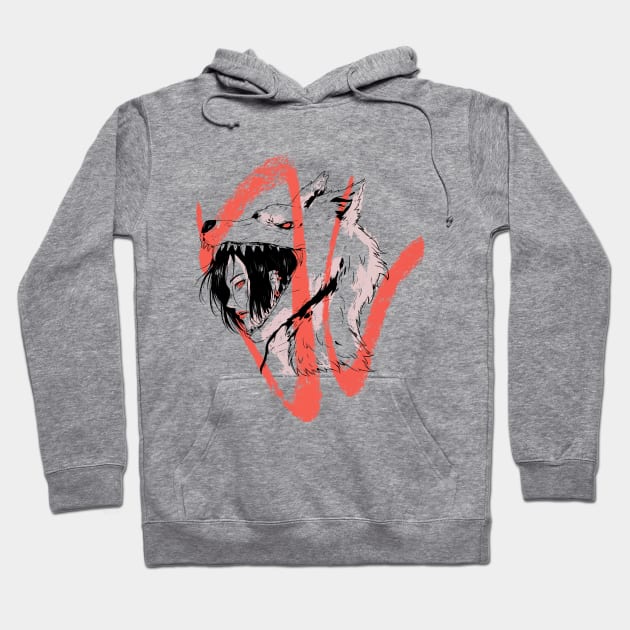 Wolf Girl Hoodie by Luisoart